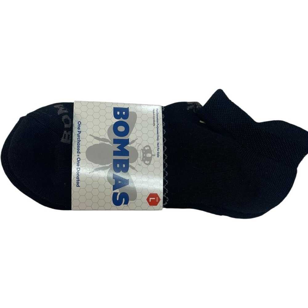 Bombas Ankle Socks with Logo Accents Black